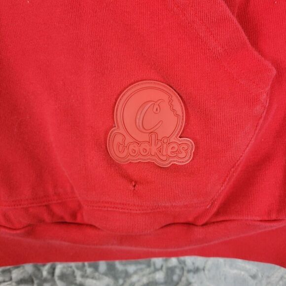 Cookies SF Hoodie Mens Large Red Cannabis Stoner Pullover Sweatshirt  Distressed - Picture 4 of 12